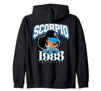 Scorpion 1988 Zodiac Queens Afro Astrologie Anniversaire Sweat à Capuche