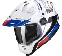 Scorpion ADF-9000 Air Desert Casque de motocross, blanc-rouge-bleu, taille S pour homme