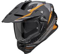 Scorpion ADF-9000 Air Feat Casque de motocross, noir-orange-argent, taille XL pour homme