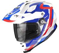 Scorpion ADF-9000 Air Patrol Casque d’enduro, Blanc/Bleu/Rouge, Taille M (57/58)