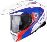 Scorpion ADX-2 Kamps Casque d’enduro, Blanc/Bleu/Rouge, Taille L (58/59)