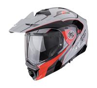 Scorpion ADX-2 Kamps Casque d’Enduro, Gris/Noir/Rouge, M (57/58)