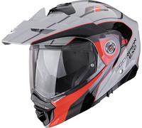 Scorpion ADX-2 Kamps Casque d’enduro, Gris/Noir/Rouge, Taille XXL (62/63)