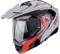 Scorpion ADX-2 Kamps, casque rabattable XL Gris/Noir/Rouge Gris/Noir/Rouge