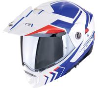 Scorpion ADX-2 Lewis Casque, Blanc/Bleu/Rouge, Taille M (57/58)