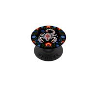 Scorpion Art Folk Signe du Zodiaque Constellation Floral PopSockets PopGrip Adhésif