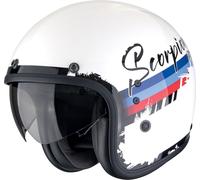 Scorpion Belfast Evo Adonis Casque jet, Blanc/Rouge/Bleu, Taille L (58/59)