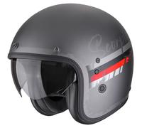 Scorpion Belfast Evo Adonis Casque jet, noir mat/gris/rouge, Taille XS (54/55)