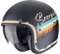 Scorpion Belfast Evo Adonis, casque ouvert S Mat Noir/Beige/Orange/Turquoise Mat Noir/Beige/Orange/Turquoise