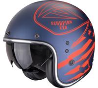 Scorpion Belfast Evo Dawg, casque ouvert L Mat Bleu Foncé/Rouge Mat Bleu Foncé/Rouge