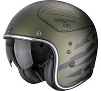 Scorpion Belfast Evo Dawg, casque ouvert L Mat Vert Foncé/Noir Mat Vert Foncé/Noir
