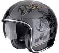 Scorpion Belfast Evo Drive Fast Casque jet, Noir/Gris/Or, Taille XS (54/55)
