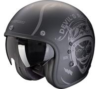 Scorpion Belfast Evo Romeo, casque à réaction M Mat Noir/Argent Mat Noir/Argent