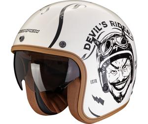 Scorpion Belfast Evo Romeo Casque jet, Blanc/Noir, Taille S (55/56)