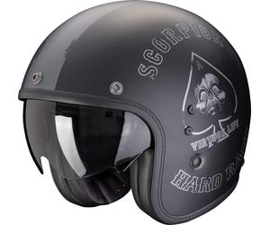 Scorpion Belfast Evo Spade, casque à réaction S Mat Noir/Argent Mat Noir/Argent