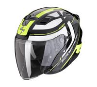 Scorpion Exo-230 Pul Casque jet, noir-blanc-jaune, taille S pour homme