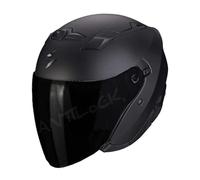 SCORPION CASQUE JET EXO-230 SOLID MAT AVEC VISIÈRE TEINTÉE - S - EXO-230 SOLID - NOIR MAT VT