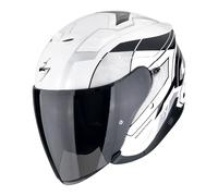 Scorpion EXO Z1 Vue Casque jet, Blanc/Noir/Argent, Taille XXL (63/64)