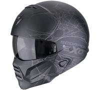 Scorpion EXO Combat II Spiderweb Casque jet, noir-argent, taille XS 54 55 pour homme