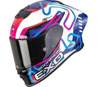 Scorpion EXO-R1 Evo II Air Cornering, casque intégral XL Blanc/Bleu/Fuchsia Blanc/Bleu/Fuchsia