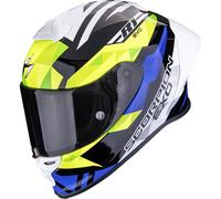 Scorpion EXO-R1 Evo II Air Valere, casque intégral XL Noir/Bleu/Jaune Néon/Blanc Noir/Bleu/Jaune Néon/Blanc
