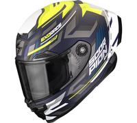 Scorpion EXO-Race Air Kobra, casque intégral XL Mat Bleu Foncé/Jaune Néon/Gris/Blanc Mat Bleu Foncé/Jaune Néon/Gris/Blanc