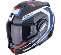 Scorpion EXO-Tech Evo Carbon Cosy, casque modulaire XL Noir/Blanc/Bleu/Rouge Noir/Blanc/Bleu/Rouge