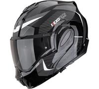 Scorpion EXO-TECH Evo Pro Acuti Casque Modulable Noir/Argenté XS unisex