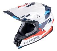 Scorpion VX-16 Evo Air Rod, casque de motocross XL Blanc/Rouge/Bleu Blanc/Rouge/Bleu