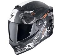 Scorpion Covert FX Skullz, casque intégral L Mat Noir/Gris/Or Mat Noir/Gris/Or