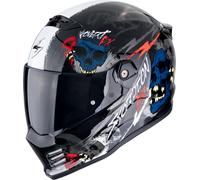 Scorpion Covert FX Skullz, casque intégral XXL Noir/Gris/Rouge/Bleu Noir/Gris/Rouge/Bleu