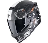 Scorpion Covert FX Skullz Casque, noir-gris-orange, taille L pour homme