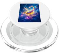 Scorpion en Verre Brillant dans la nébuleuse Lumineuse PopSockets PopGrip pour MagSafe