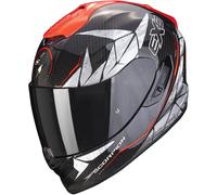 Scorpion EXO-1400 Evo Air Aranea Casque en carbone, noir/rouge, Taille XXL (63/64)