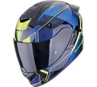 Scorpion EXO-1400 Evo II Air Intensio Casque, noir-bleu-jaune, taille S pour homme