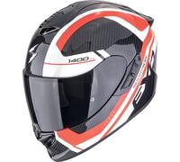 Scorpion EXO-1400 Evo II Carbon Air Enko Casque, Noir/Rouge/Blanc, Taille XL (61/62)
