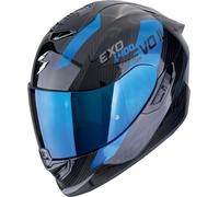 Scorpion EXO-1400 Evo II Carbon Air Platted Casque, noir/bleu, Taille XXL (63/64)