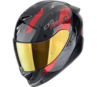Scorpion EXO-1400 Evo II Carbon Air Platted Casque, noir-rouge, taille L pour homme