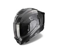 Scorpion EXO-1500 Carbon Air Casque Intégral en Fibre de Carbone Ultra TCT Noir ECE 22.06 Visière transparente + Fumée Pinlock MaxVision AirFit Intérieur KwikWick3 (M)