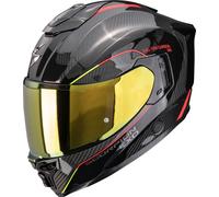 Scorpion Casque intégral Exo-1500 Carbon Air Mundi – noir/rouge/jaune – Taille S homme