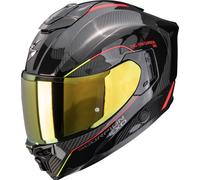Scorpion Exo-1500 Carbon Air Mundi Casque intégral, noir-rouge-jaune, taille S pour homme