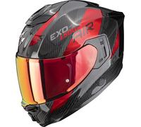Scorpion Exo-1500 Carbon Air Platted Casque intégral, Noir/Rouge, 2XL (63/64)
