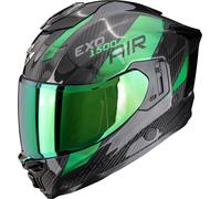 Scorpion EXO-1500 Carbon Air Platted, casque intégral XXL Noir/Vert Noir/Vert