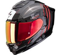Scorpion Exo-1500 Carbon Air Zity Casque intégral, noir-rouge, taille 2XL pour homme