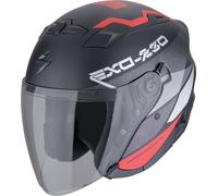 Scorpion EXO-230 Band, casque ouvert M Mat Noir/Rouge/Argent Mat Noir/Rouge/Argent