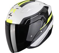 Scorpion EXO-230 Hipe Casque ouvert, Blanc/Noir/Jaune, Taille M (57/58)