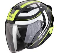 Scorpion Exo-230 Pul Casque jet, Noir/Blanc/Jaune, Taille S (55/56)