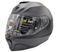 Scorpion Exo-391 Noir Mat Solid | Casque de Moto intégral Unisexe pour Homme et Femme - Homologué ECE 22.06 (M)