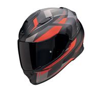 Scorpion EXO-491 Abilis Casque De Moto (Noir Mat/Argent/Rouge) Taille: M (57)