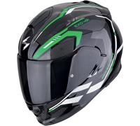 Scorpion Exo-491 Kripta Casque, noir-blanc-vert, taille S pour homme